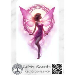 Celtic Knot Magnetic Bookmark, Laminated with Strong Magnet (Pink Fairy Round)